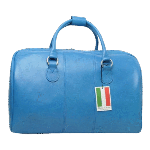 תיק עור יוקרתי תוצרת איטליה בצבע כחול Old Angler Italy