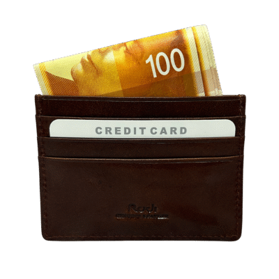 ארנק קטן לכרטיסי אשראי מעור איטלקי Full Grain מבית Rudi מוצרי עור