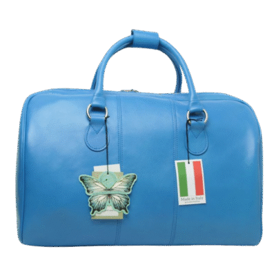 תיק עור יוקרתי תוצרת איטליה בצבע כחול – Old Angler Italy