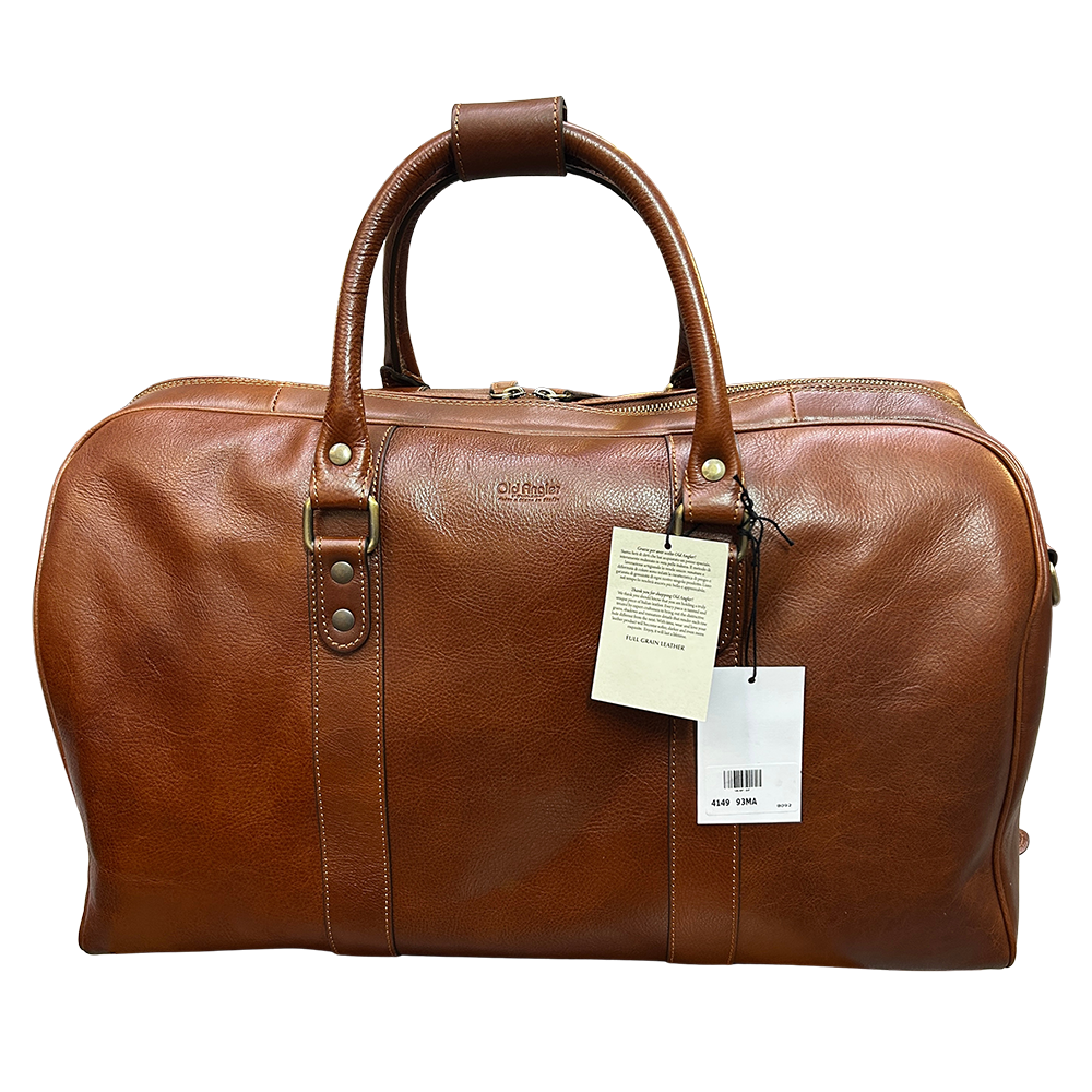 תיק נסיעות עור איטלקי Old Angler Italy מבט קדמי