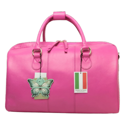 Old Angler Italy תיק מעור ורוד תוצרת איטליה 🇮🇹**