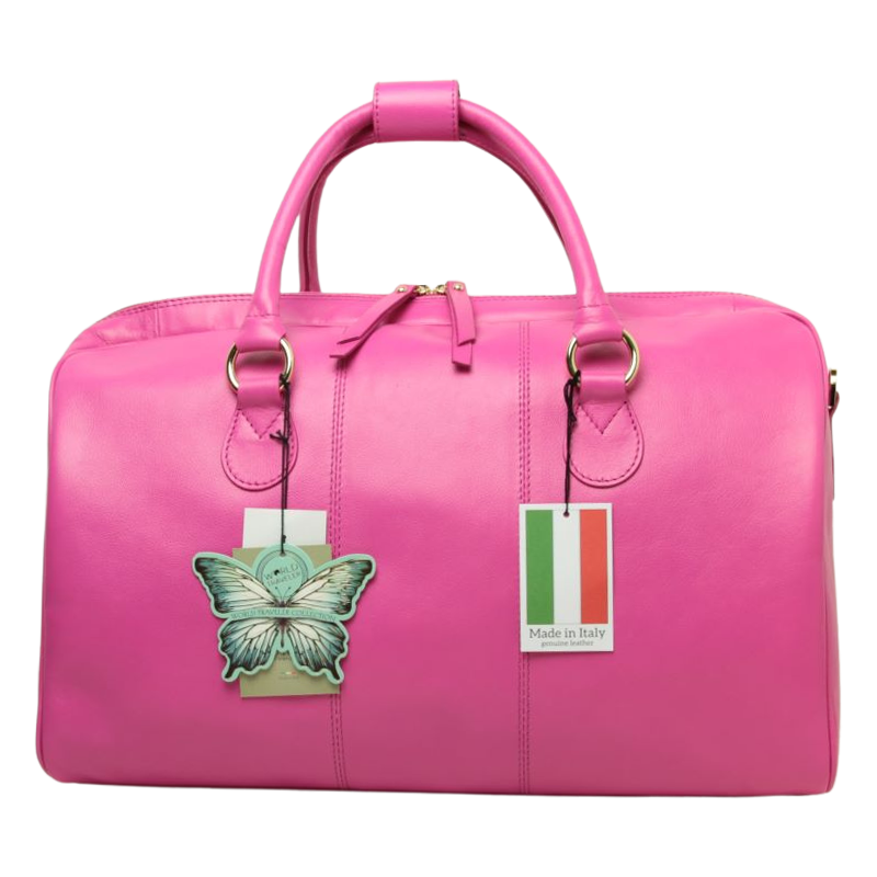 Old Angler Italy תיק מעור ורוד – תוצרת איטליה