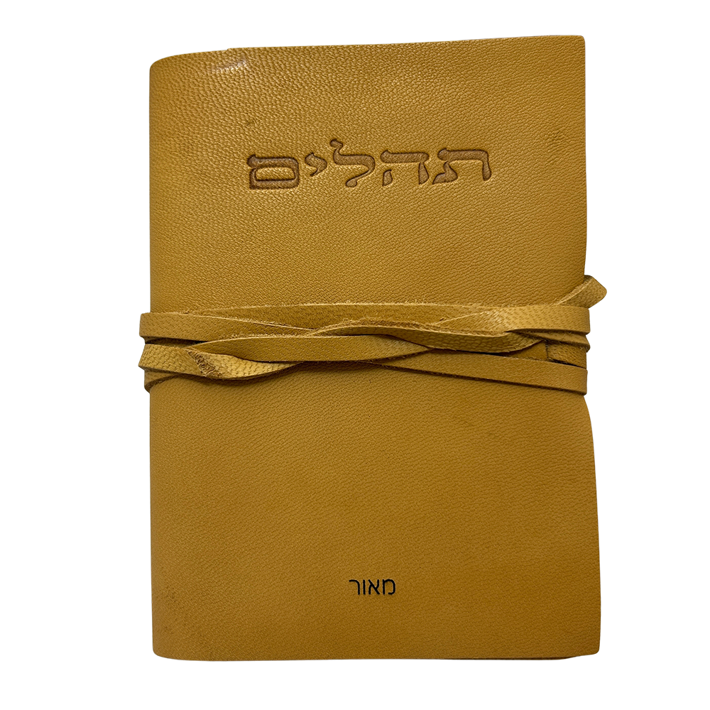 תוכן פנימי של ספר תהילים מעור עם תפילת הדרך