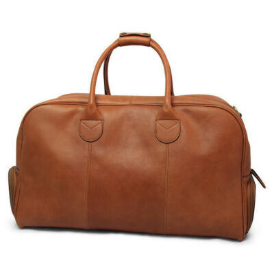 תיק נסיעות מעור איטלקי פתוח מבית Old Angler Italy