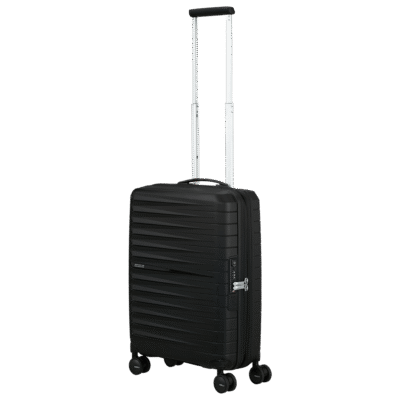 מזוודת קבינה American Tourister FastForward 55 שחורה עם ידית טלסקופית