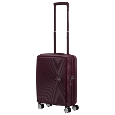 מזוודת טרולי עליה למטוס American Tourister SoundBox בצבע דובדבן עם ידית נשלפת