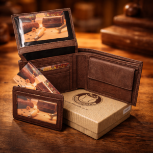 מתנה יצירתית לגבר - סט ארנק עור ונרתיק נשלף מבית רודי