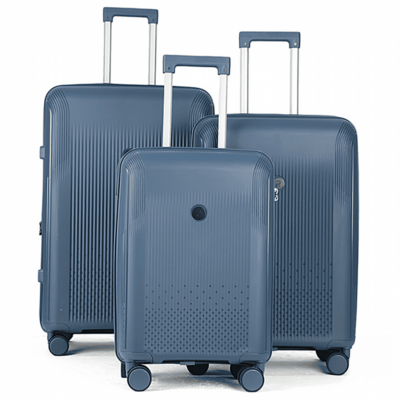 סט מזוודות קשיחות Paklite Vista בצבע כחול עם גלגלים כפולים
