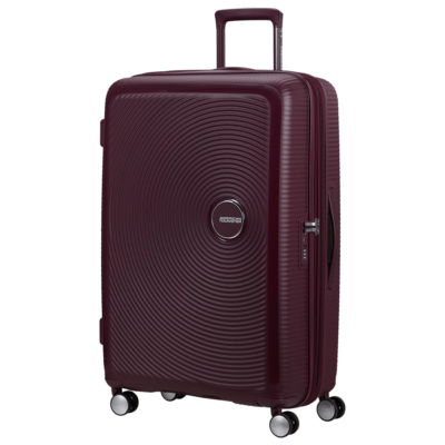 מזוודה גדולה American Tourister SoundBox 77 ס"מ צבע בורדו Wild Cherry - מבט חזית