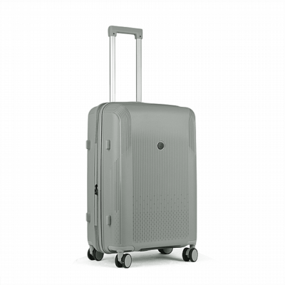 מזוודה גדולה Paklite Vista בצבע אפור עם גלגלים כפולים
