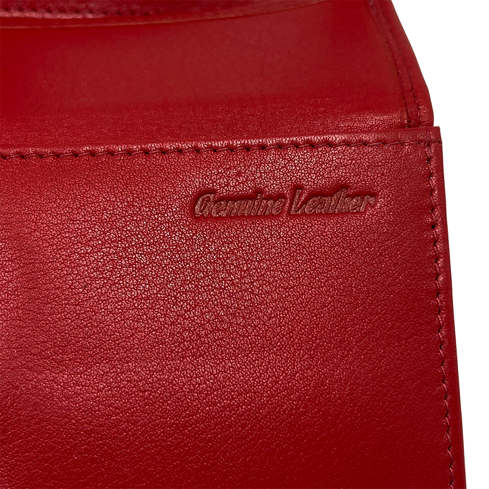 ארנק עור נאפה איטלקי חותמת עור אמיתי על ארנק רודי