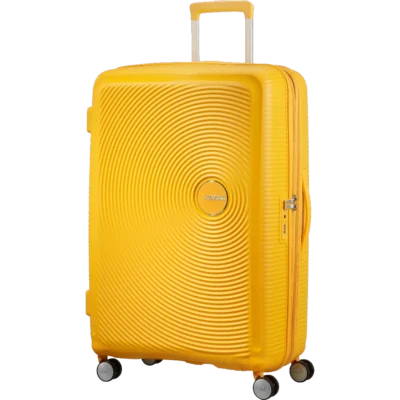 מזוודה גדולה American Tourister SoundBox 77 ס"מ בצבע צהוב