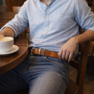 חגורת עור רחבה איכותית