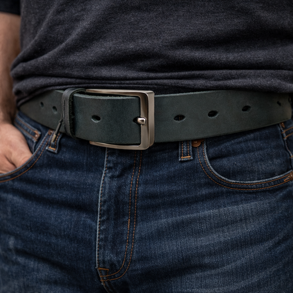 חגורת עור לגבר RUDI 100% עור אמיתי