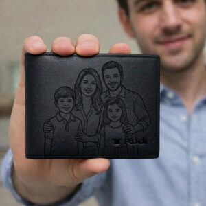 ארנק עם חריטה בלייזר