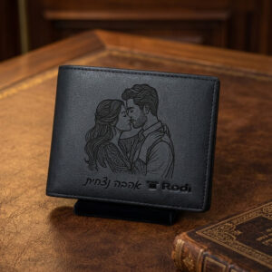 ארנק עור יוקרתי עם חריטה אישית בעבודת יד