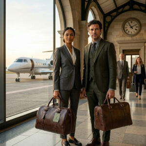 תיק עור איטלקי יוקרתי Old Angler לנסיעות