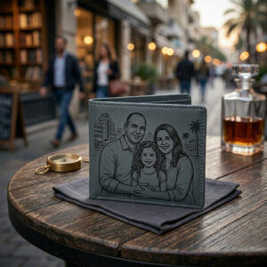 ארנק עם תמונה חרוטה