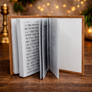 ספר תהילים מעור עם הקדשה אישית בזהב