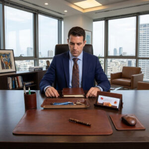 תיקי עור איטלקיים תיק מנהלים מעור לעסקים Old Angler Italy