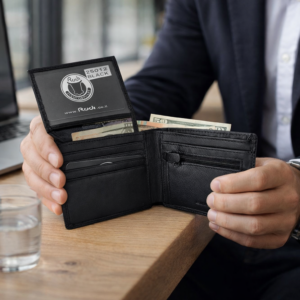 ארנק לגבר קטן ונוח בקופסת עץ