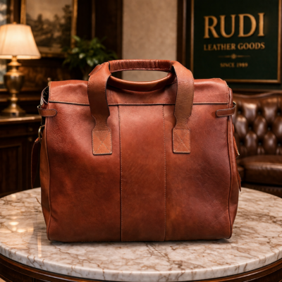 תיק נסיעות עור יוקרתי דגם 4179 Old Angler Italy תוצרת איטליה מלאה