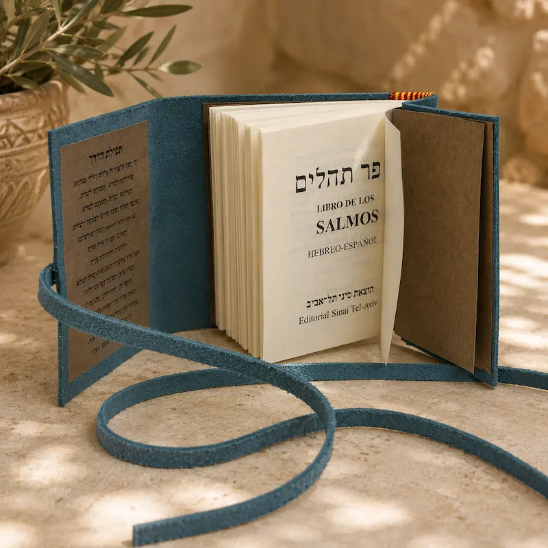 ספר תהילים עברית ספרדית בכריכת עור אמיתי – הוצאת סיני – תמונה 3