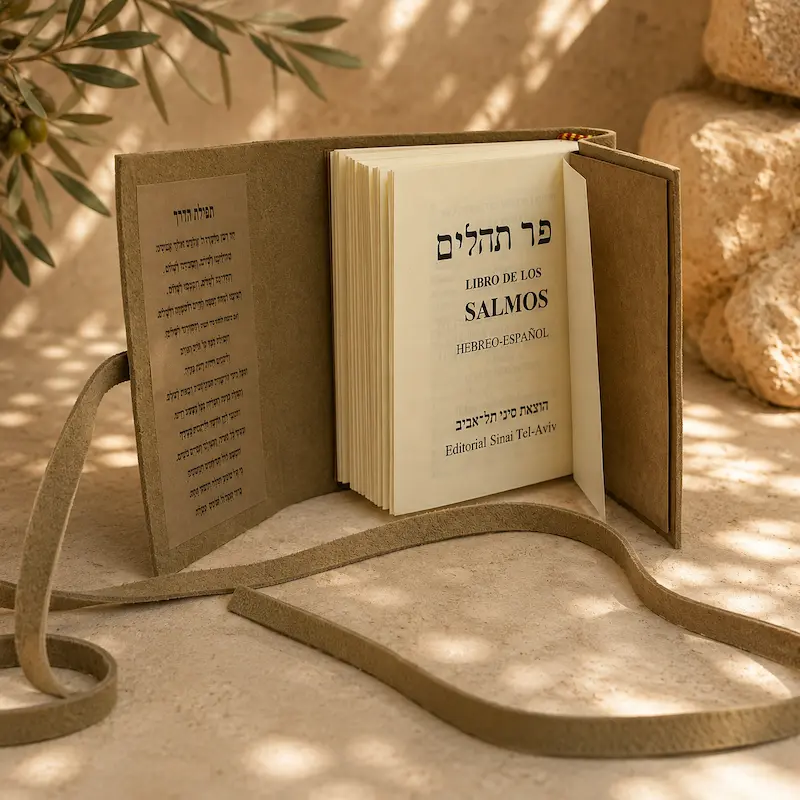 ספר תהילים עברית ספרדית בכריכת עור אמיתי – הוצאת סיני – תמונה 5
