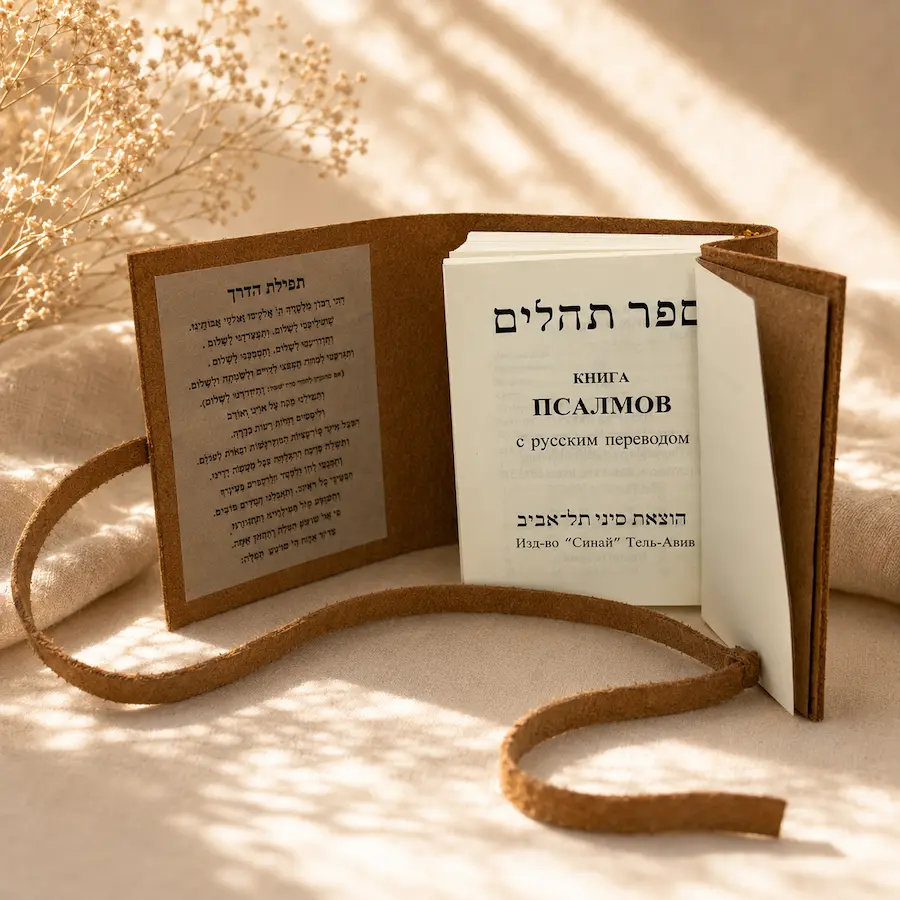 ספר תהילים עברית רוסית בכריכת עור אמיתי – הוצאת סיני – תמונה 5