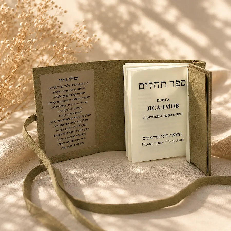 ספר תהילים עברית רוסית בכריכת עור אמיתי – הוצאת סיני – תמונה 7