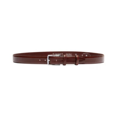 חגורה אלגנטית לגבר מעור איטלקי Cuoieria Fiorentina דגם DG1162G, חום כהה