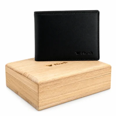 ארנק לגבר דגם 25012 מעור אמיתי עם רוכסן למטבעות